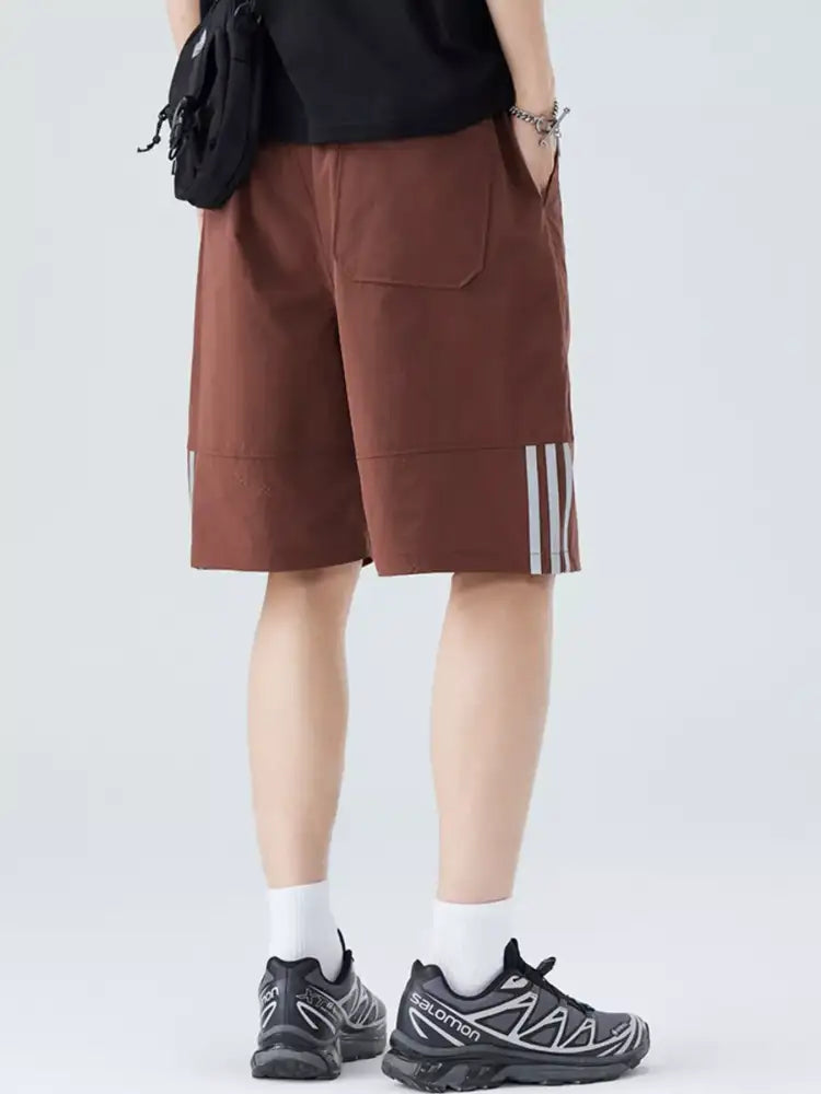 Men’s Plus Size Side Striped Drawstring Shorts