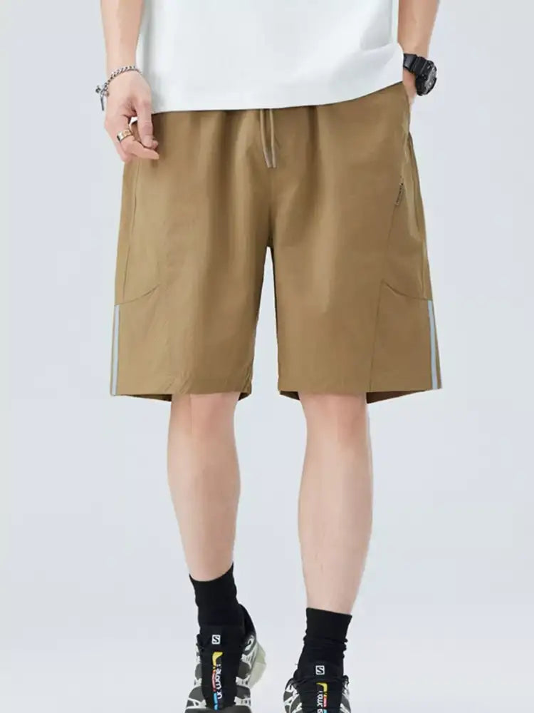 Men’s Plus Size Side Striped Drawstring Shorts