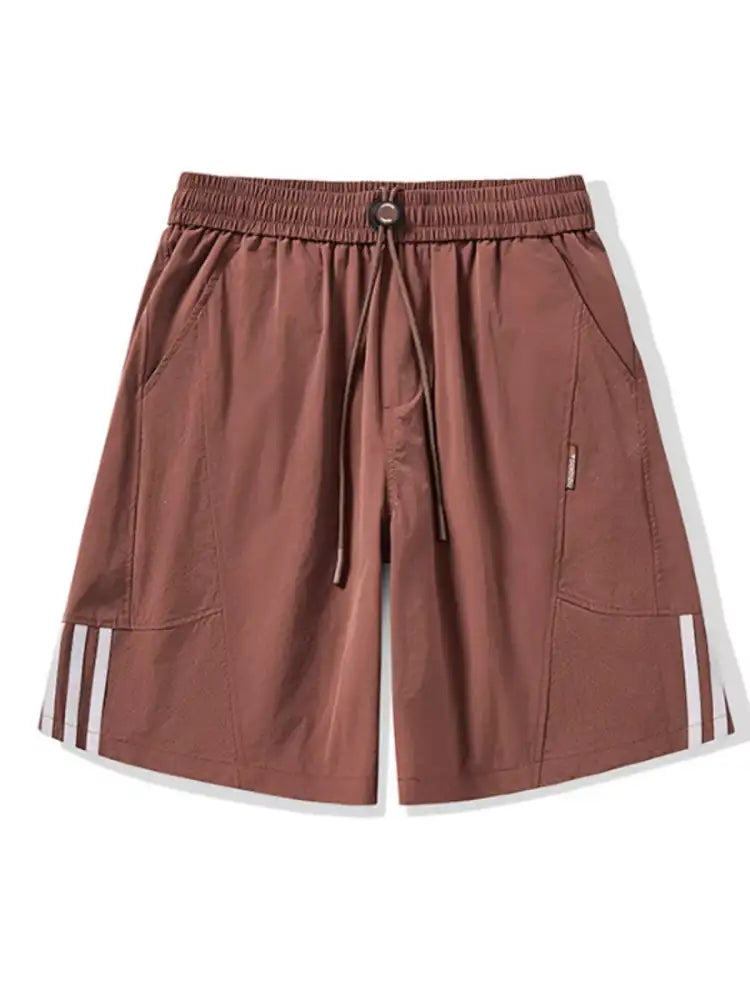 Men’s Plus Size Side Striped Drawstring Shorts