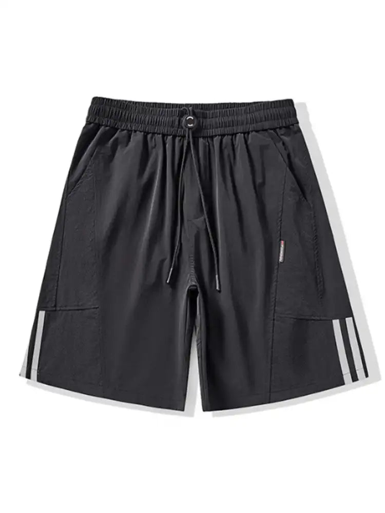 Men’s Plus Size Side Striped Drawstring Shorts