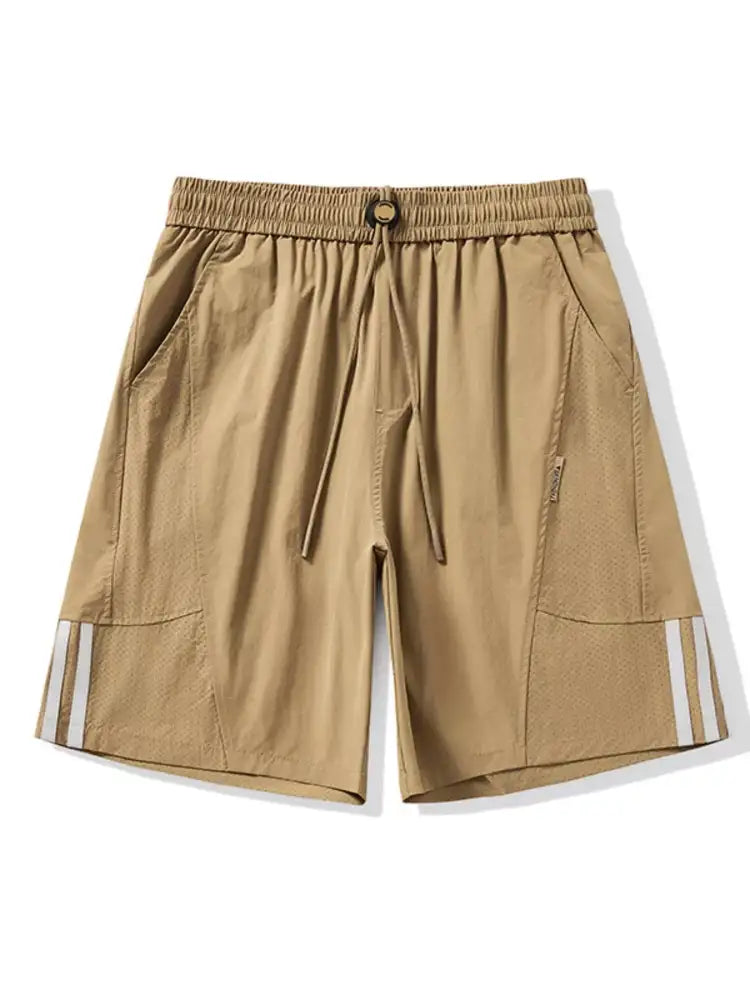 Men’s Plus Size Side Striped Drawstring Shorts