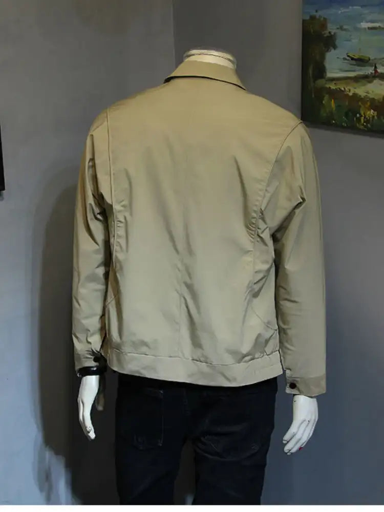 Men’s Plus Size Snap Down Long Sleeve Jacket