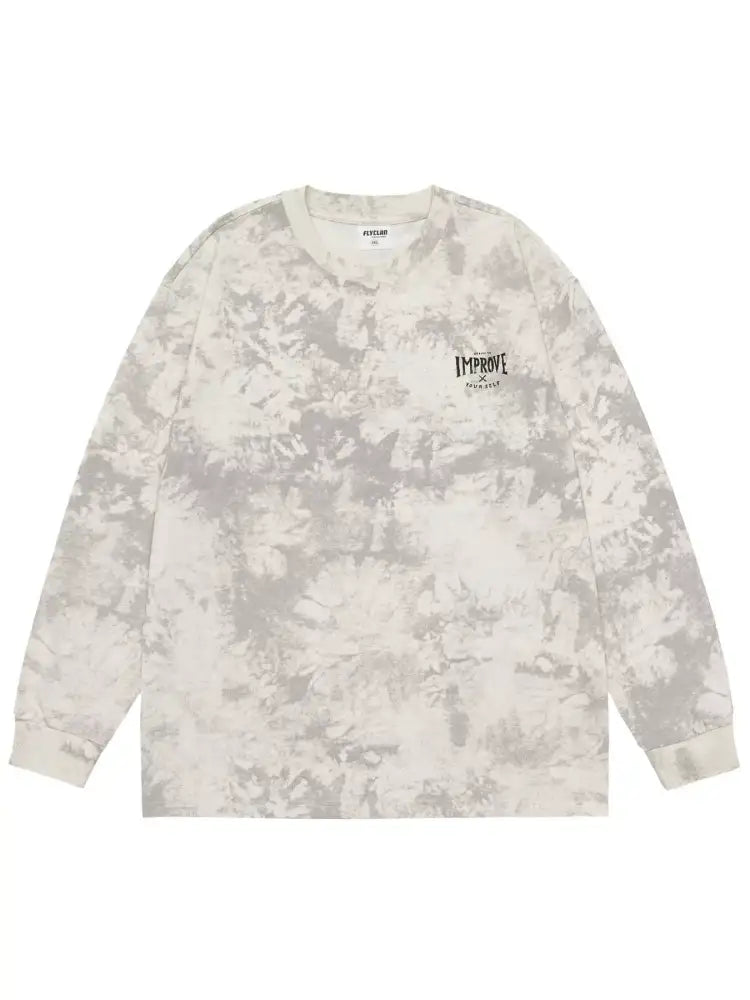 Men’s Plus Size Vintage Wash Long Sleeve T-Shirt