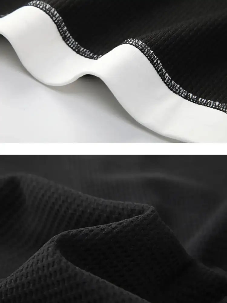 Men’s Plus Size Waffle Knit Long Sleeve Top