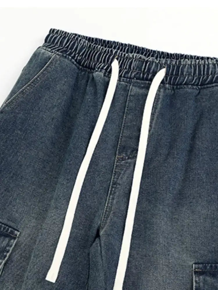 Men’s Plus Size Wide-Leg Cargo Jeans