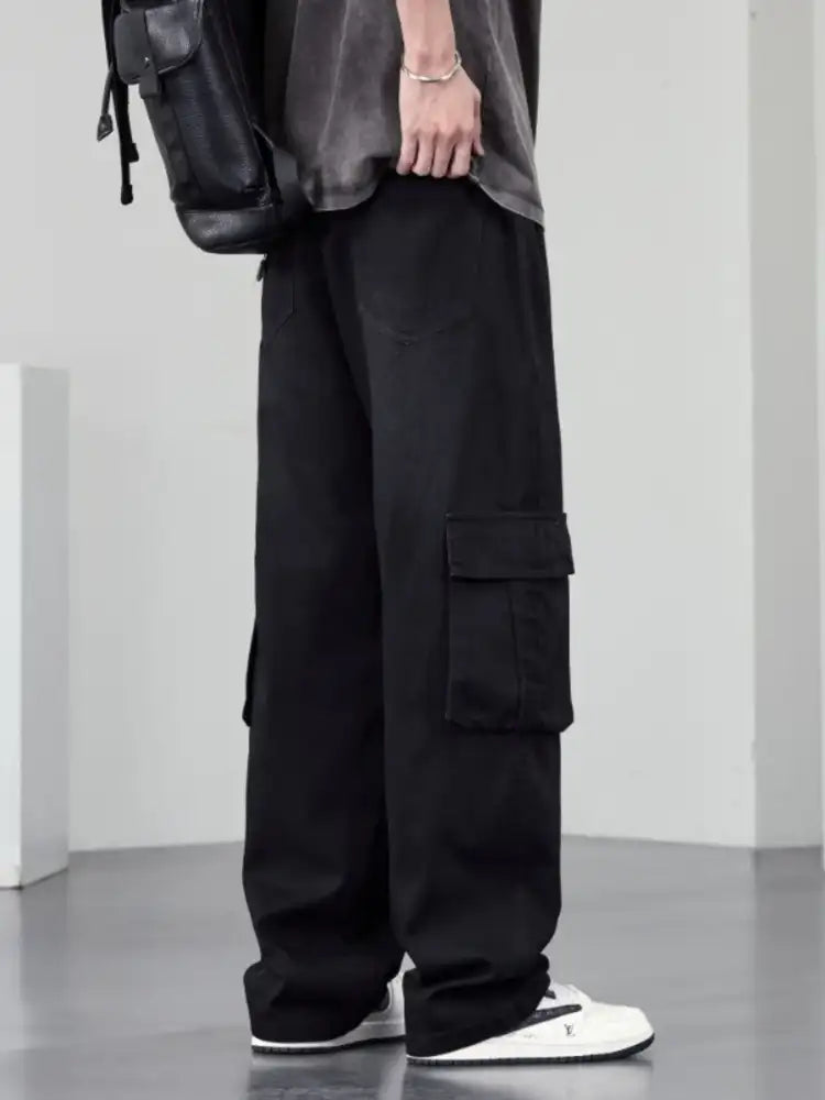 Men’s Plus Size Wide Leg Cargo Jeans