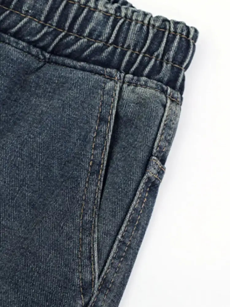 Men’s Plus Size Wide-Leg Cargo Jeans