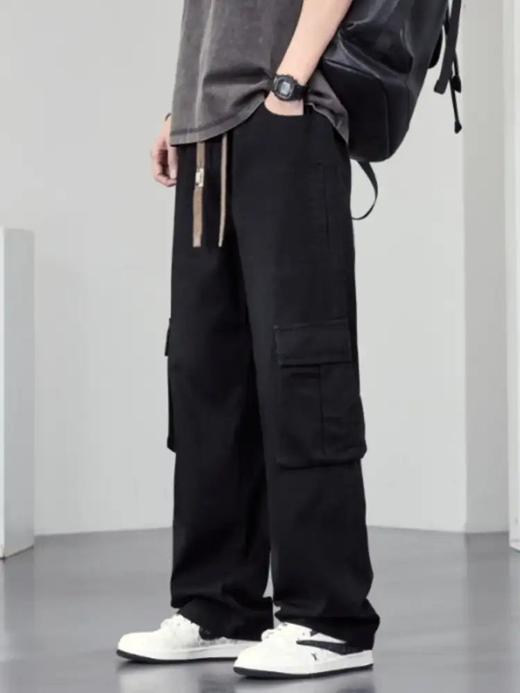 Men’s Plus Size Wide Leg Cargo Jeans