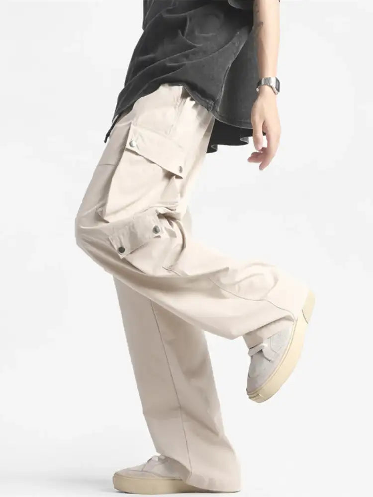 Men’s Plus Size Wide Leg Cargo Pants