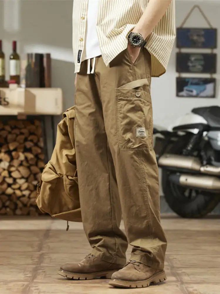 Men’s Plus Size Wide Leg Cargo Pants