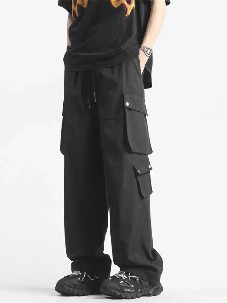 Men’s Plus Size Wide Leg Cargo Pants
