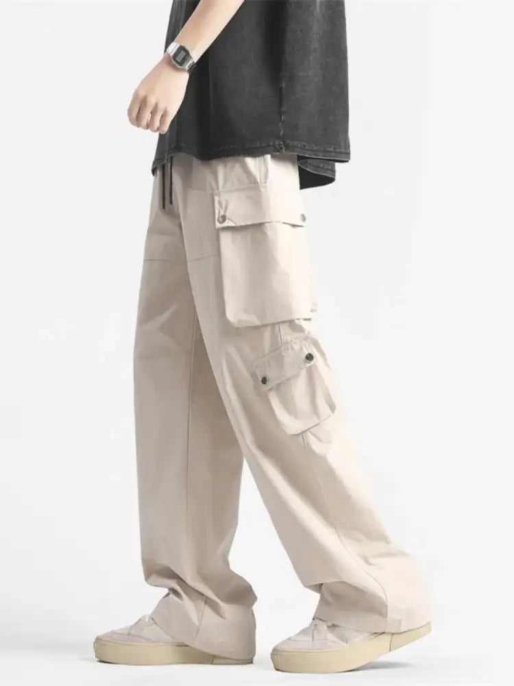 Men’s Plus Size Wide Leg Cargo Pants