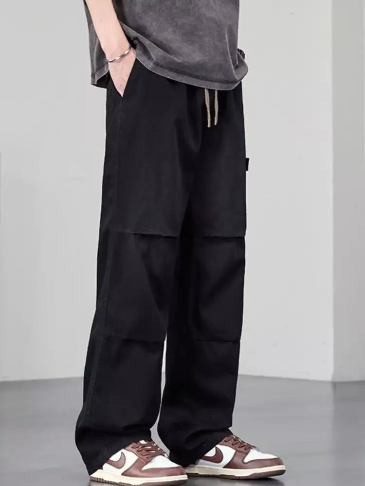 Men’s Plus Size Wide Leg Drawstring Jeans