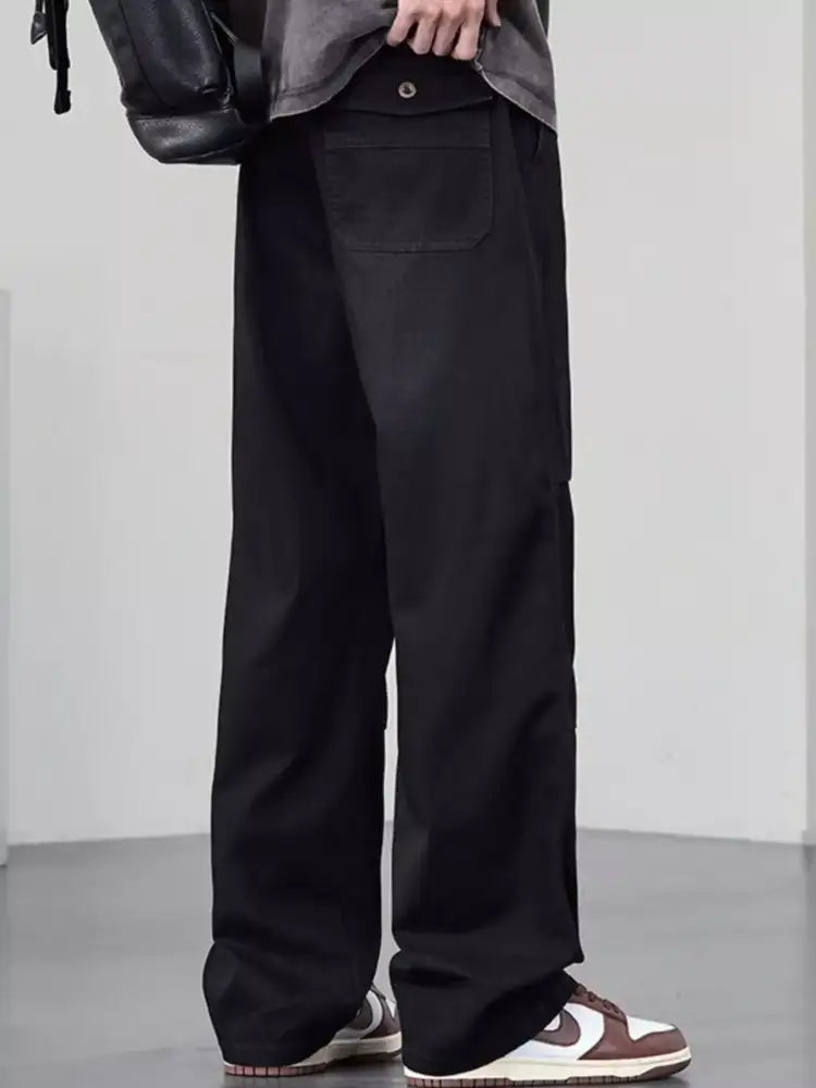 Men’s Plus Size Wide Leg Drawstring Jeans