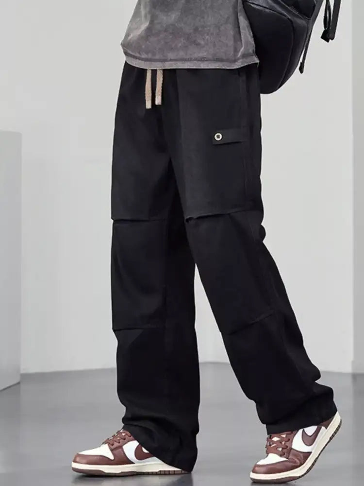 Men’s Plus Size Wide Leg Drawstring Jeans