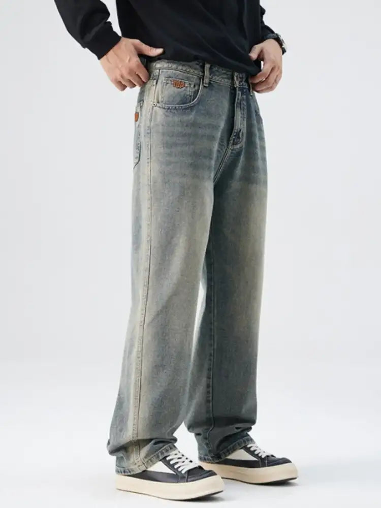 Men’s Plus Size Wide Leg Jeans