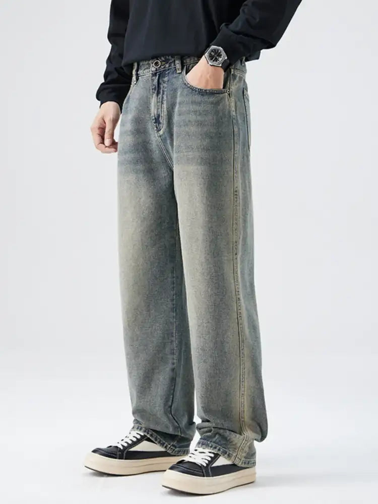 Men’s Plus Size Wide Leg Jeans