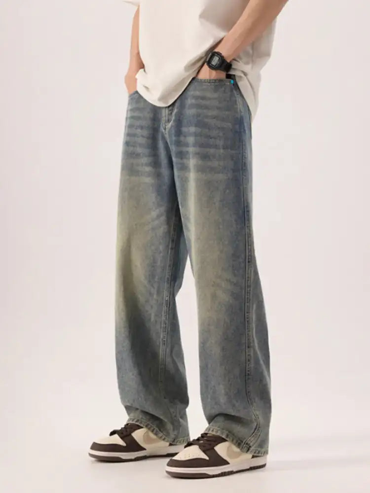 Men’s Plus Size Wide Leg Jeans