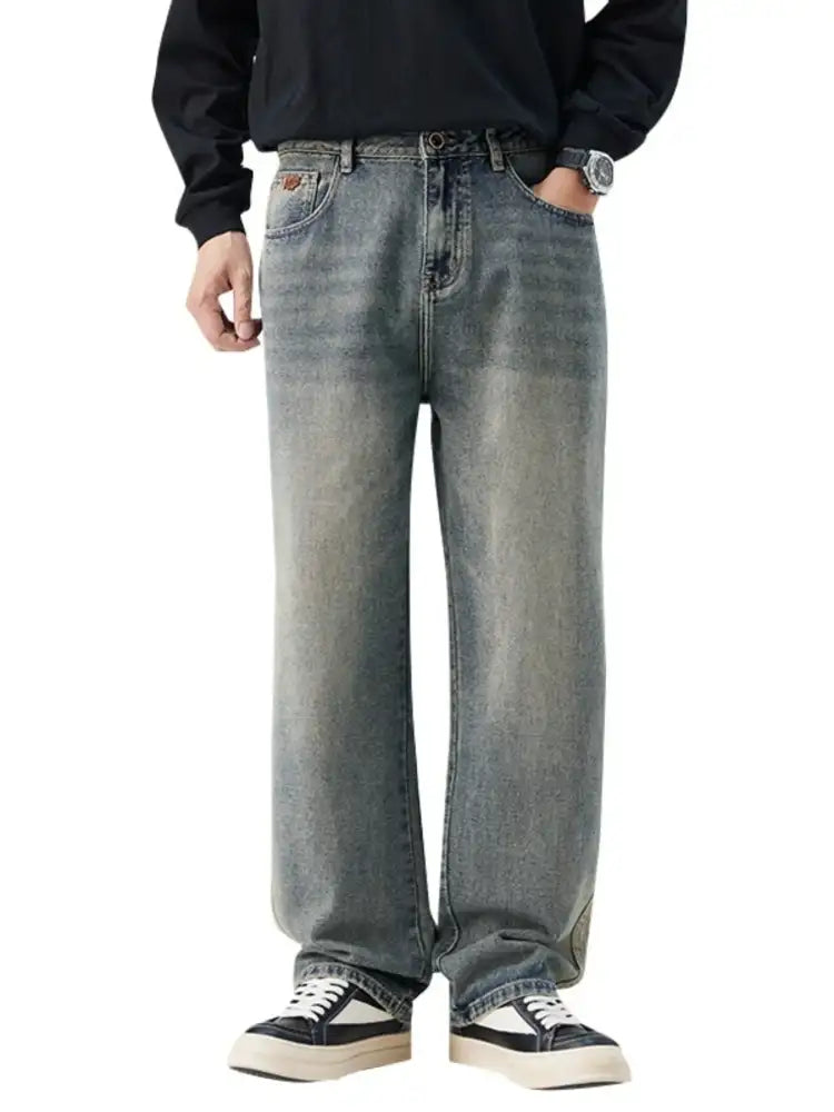 Men’s Plus Size Wide Leg Jeans