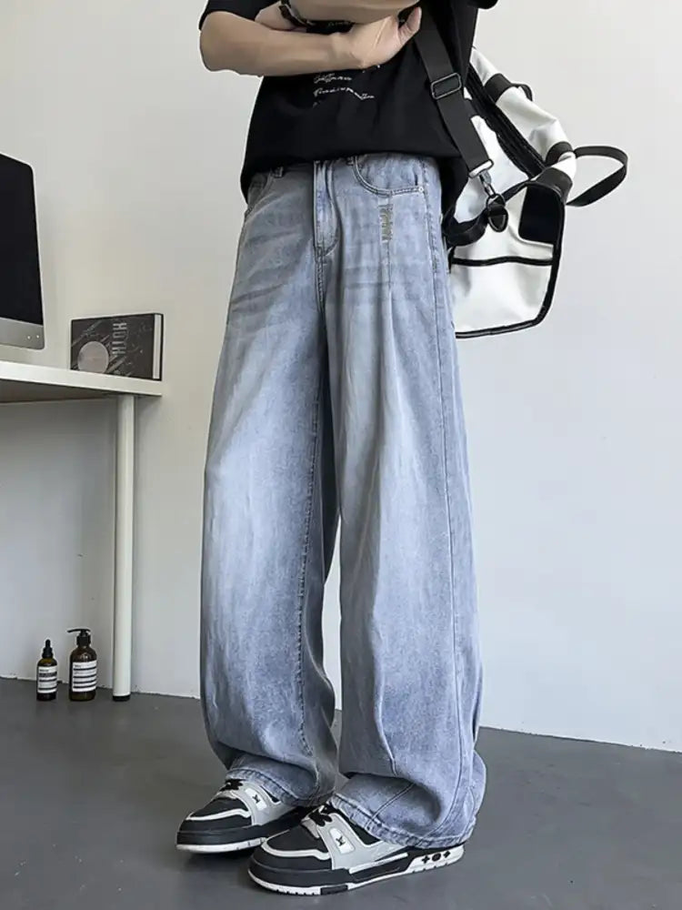 Men’s Plus Size Wide Leg Relaxed Fit Jeans