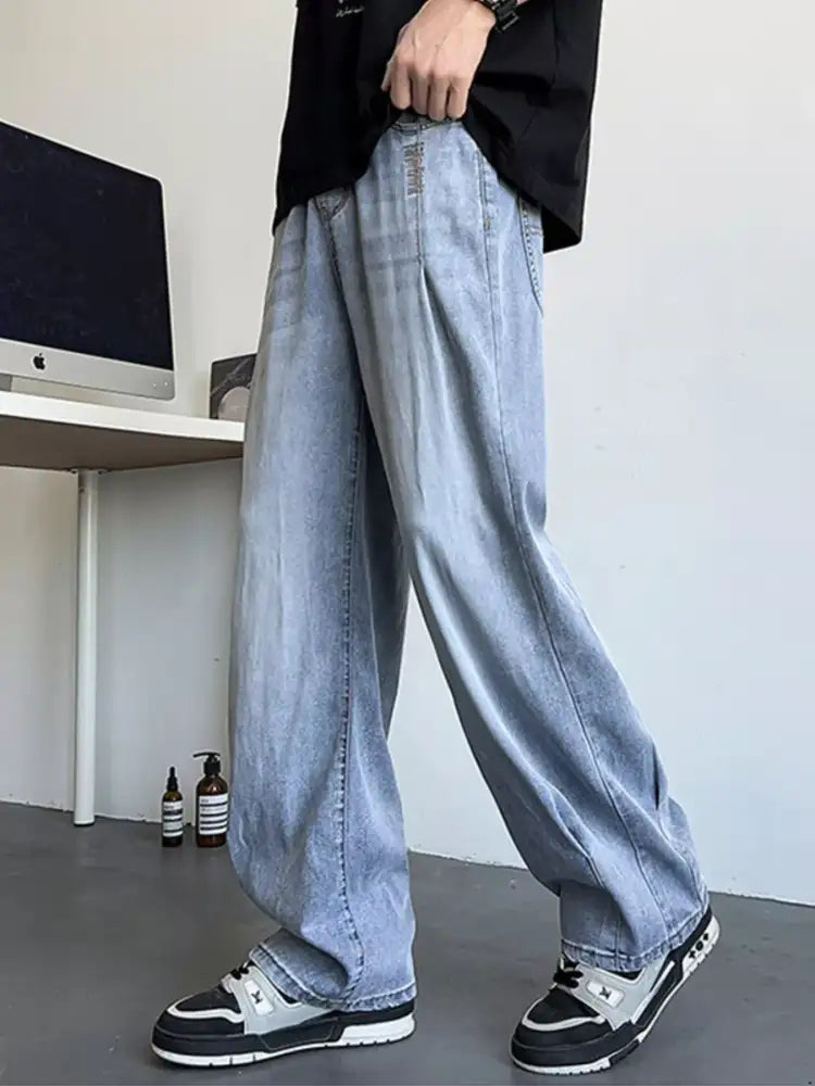 Men’s Plus Size Wide Leg Relaxed Fit Jeans