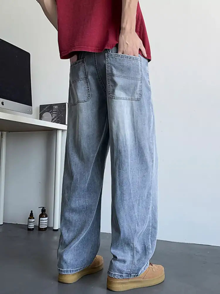 Men’s Plus Size Wide Leg Relaxed Fit Jeans