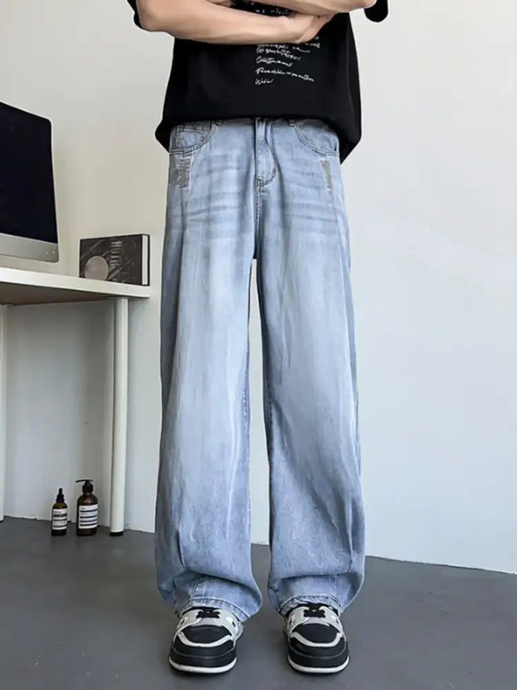 Men’s Plus Size Wide Leg Relaxed Fit Jeans