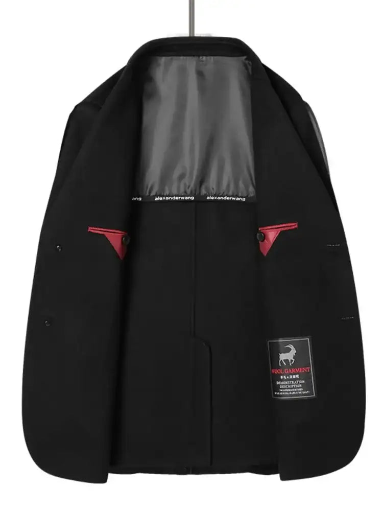 Men’s Plus Size Wool Long Sleeve Outerwear