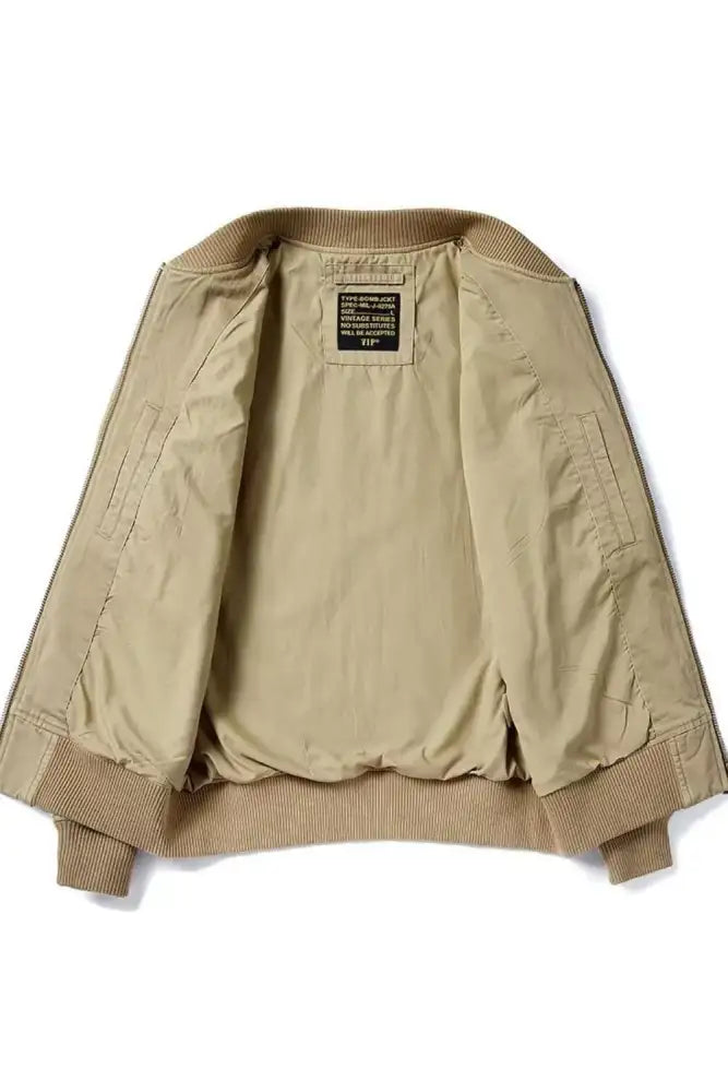 Men’s Plus Size Zip Up Baseball Collar Bomber Jacket