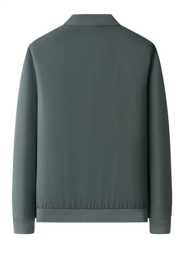 Men’s Plus Size Zip-Up Bomber Jacket with Pockets