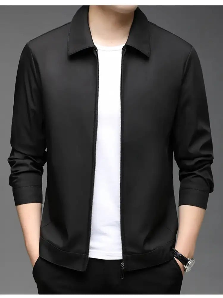 Men’s Plus Size Zip-Up Casual Jacket