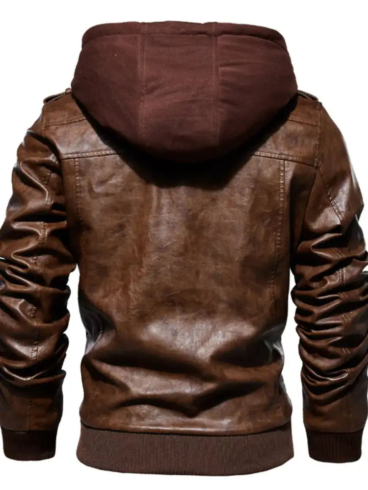 Men’s Plus Size Zip Up Drawstring Hooded Jacket