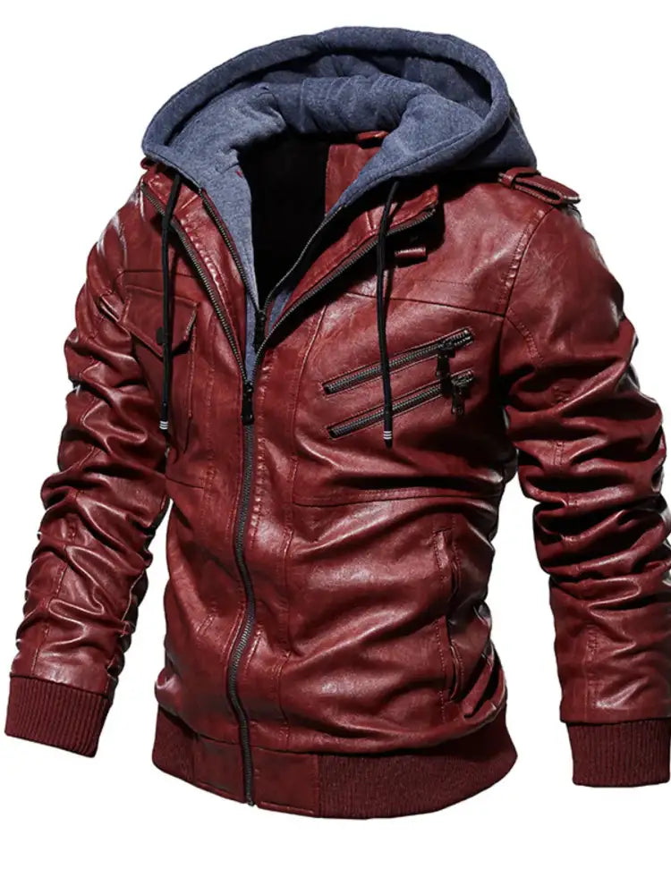 Men’s Plus Size Zip Up Drawstring Hooded Jacket