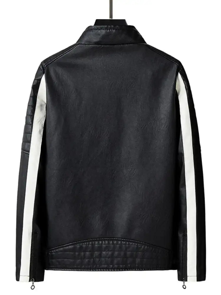 Men’s Plus Size Zip Up Long Sleeve Contrast Jacket