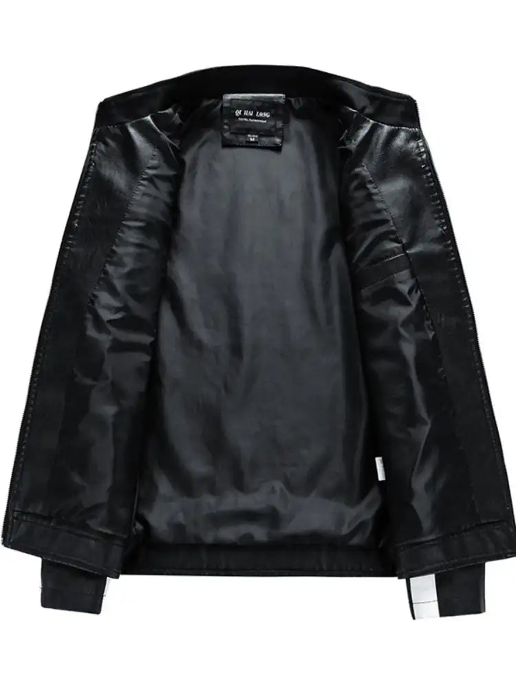 Men’s Plus Size Zip Up Long Sleeve Contrast Jacket