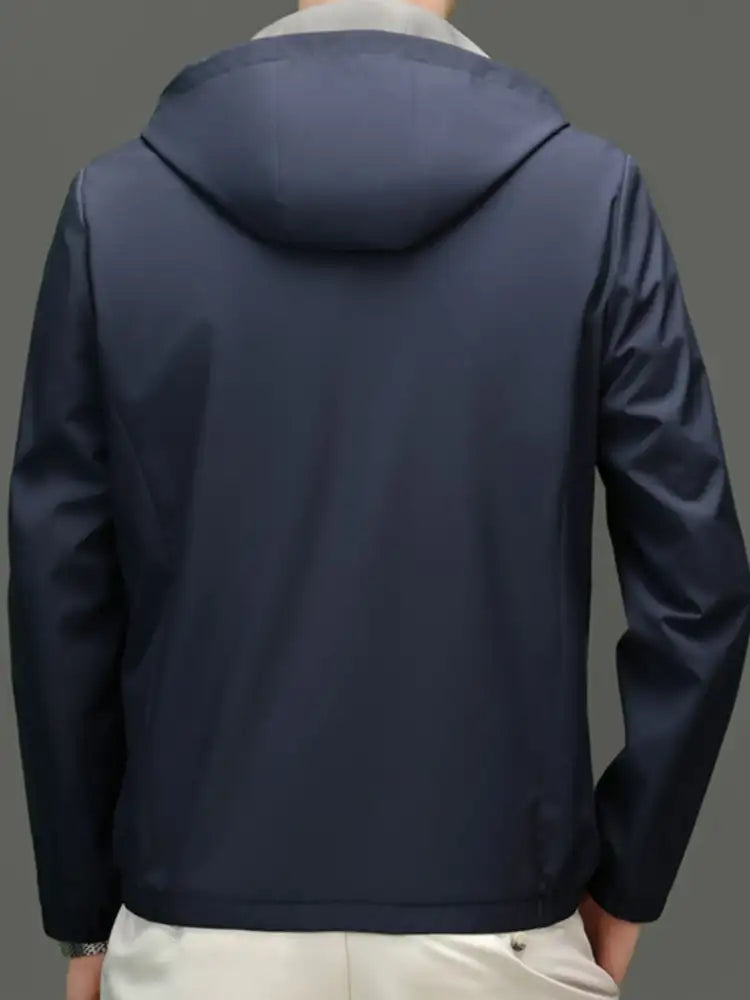 Men’s Plus Size Zip Up Long Sleeve Hooded Jacket