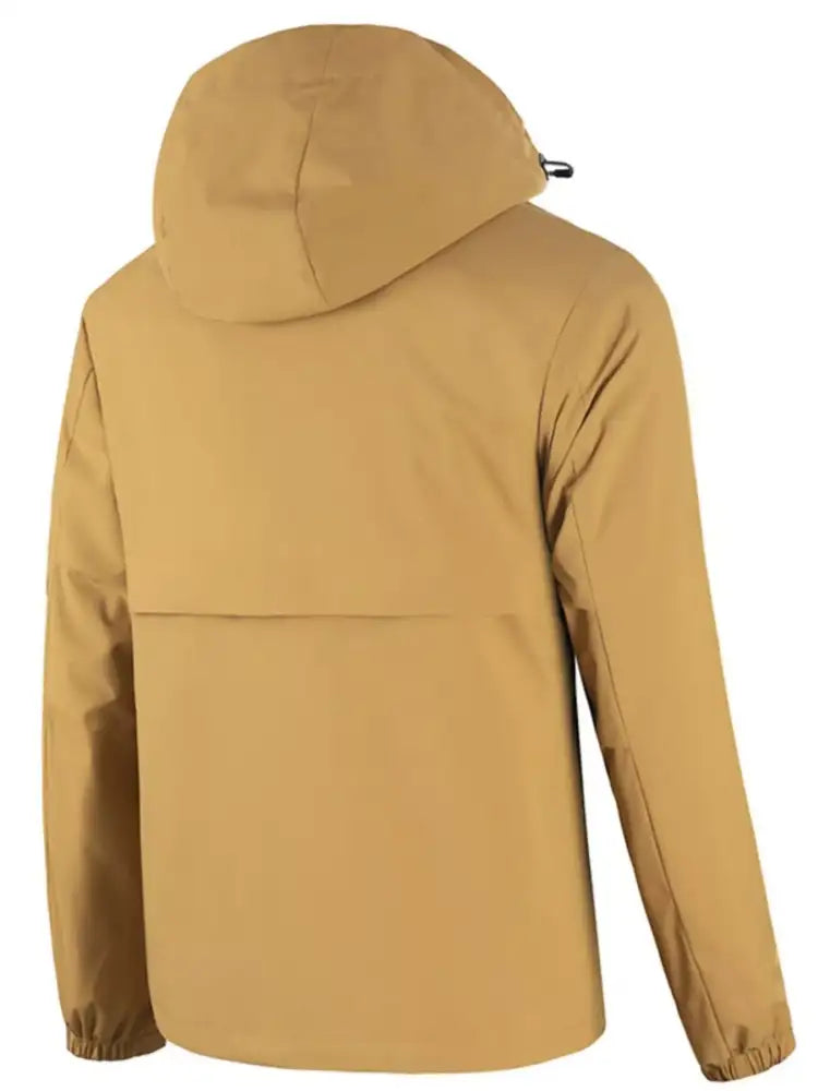 Men’s Plus Size Zip Up Long Sleeve Hooded Jacket