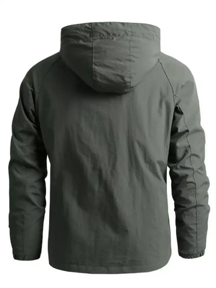 Men’s Plus Size Zip Up Long Sleeve Hooded Jacket