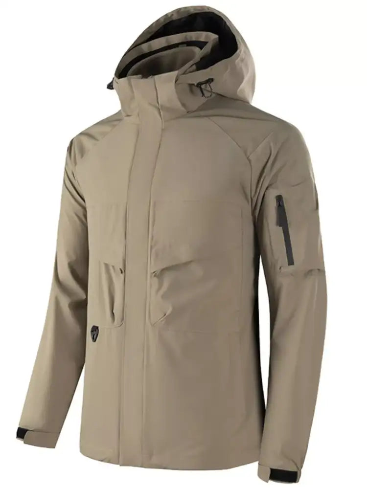 Men’s Plus Size Zip Up Long Sleeve Hooded Jacket