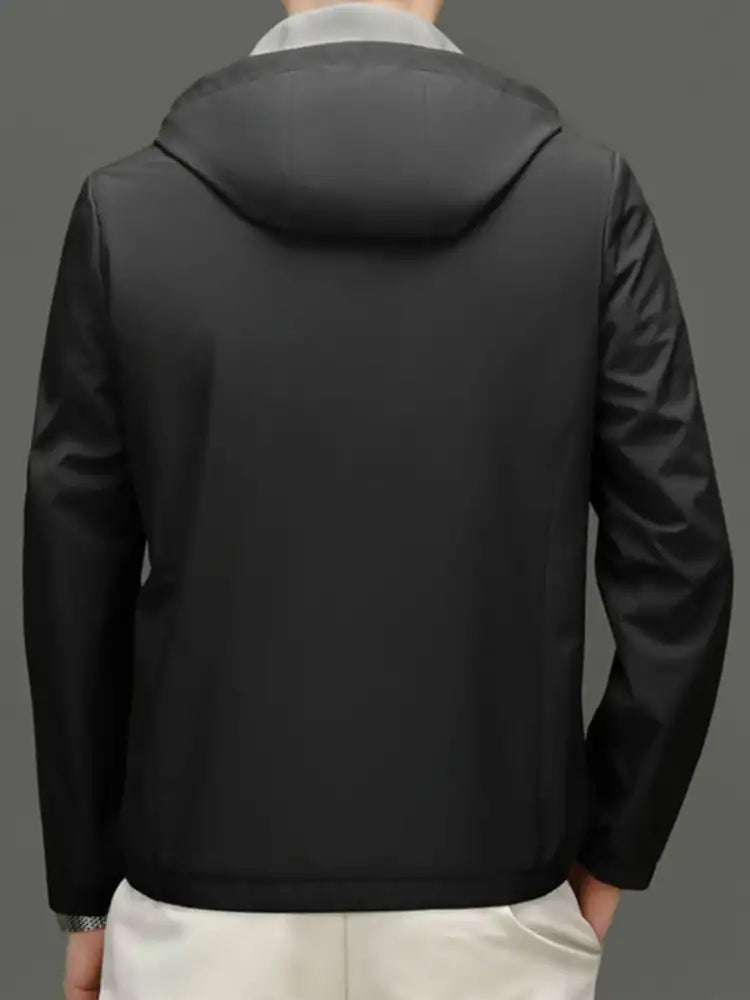 Men’s Plus Size Zip Up Long Sleeve Hooded Jacket