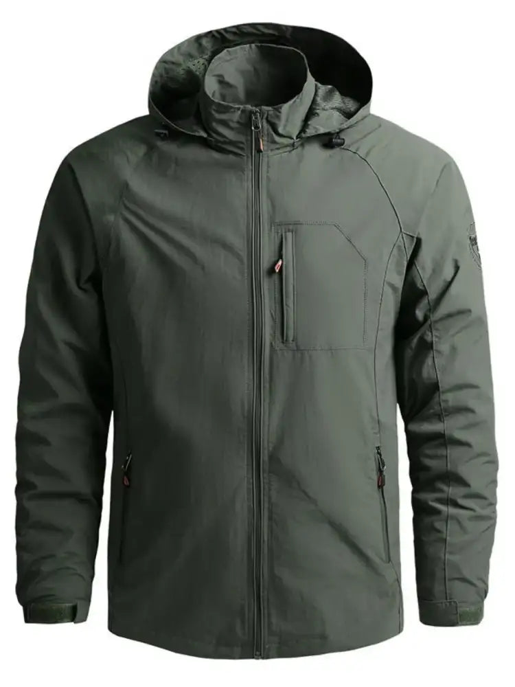 Men’s Plus Size Zip Up Long Sleeve Hooded Jacket