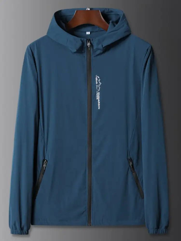 Men’s Plus Size Zip Up Long Sleeve Hooded Jacket