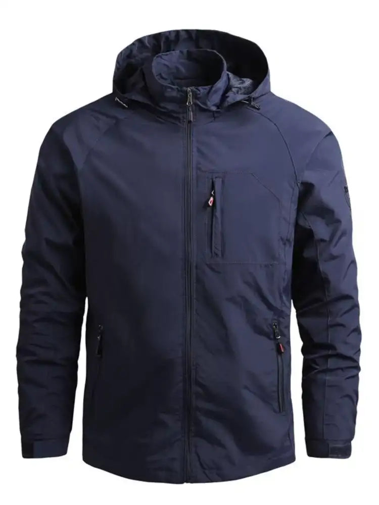 Men’s Plus Size Zip Up Long Sleeve Hooded Jacket