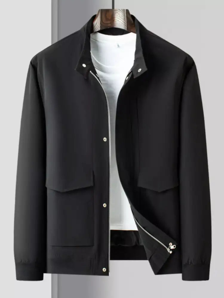 Men’s Plus Size Zip Up Long Sleeve Jacket