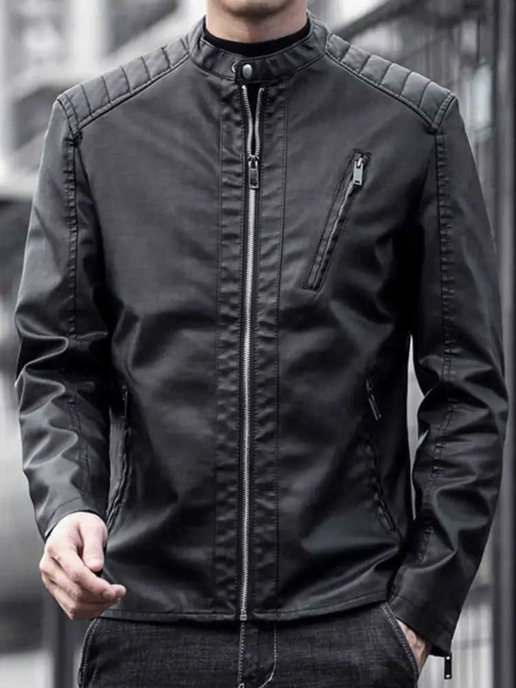 Men’s Plus Size Zip Up Long Sleeve Jacket