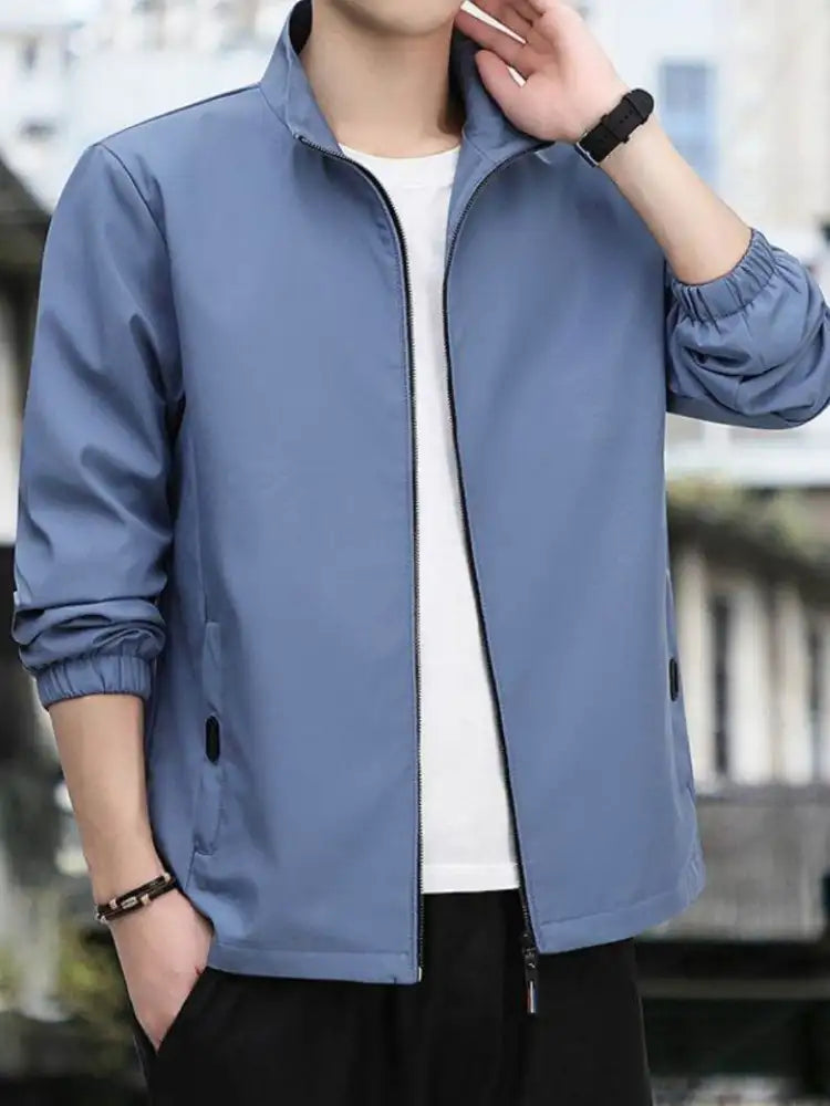 Men’s Plus Size Zip Up Long Sleeve Jacket