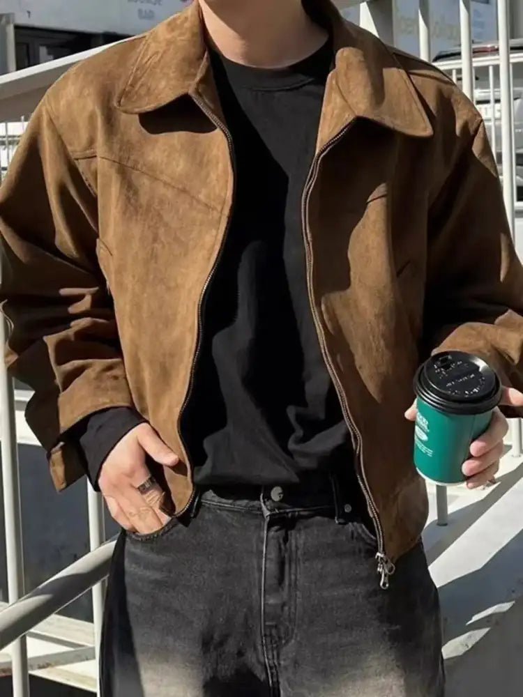 Men’s Plus Size Zip Up Long Sleeve Jacket