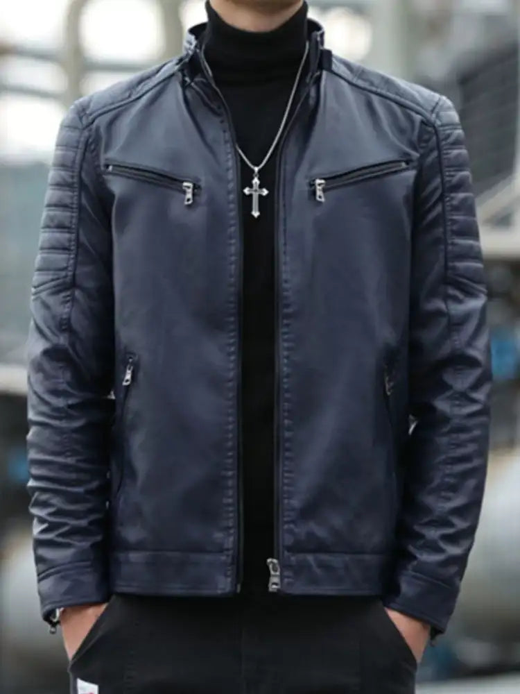 Men’s Plus Size Zip Up Long Sleeve Jacket