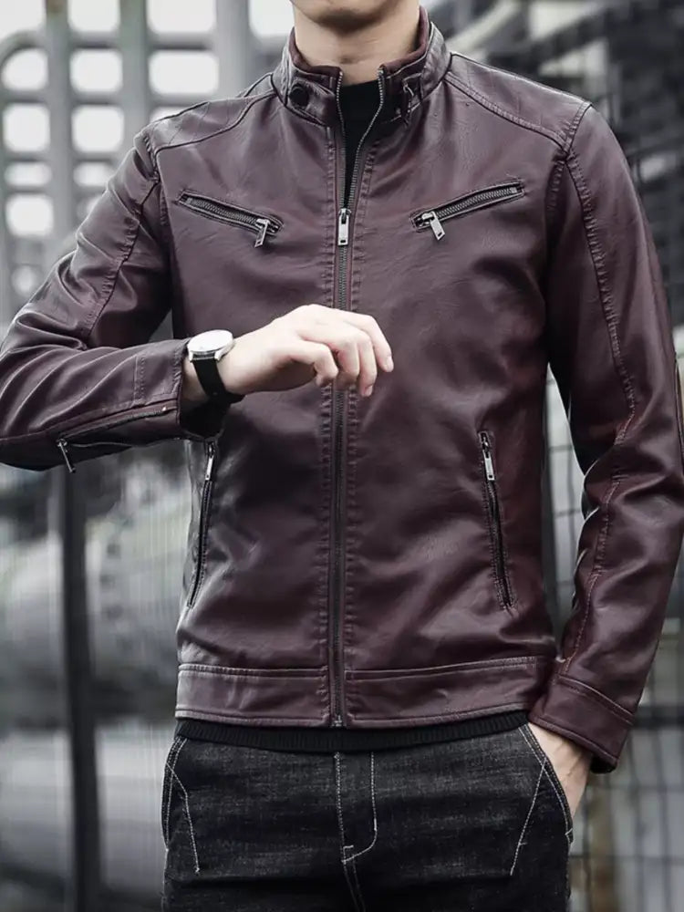 Men’s Plus Size Zip Up Long Sleeve Jacket