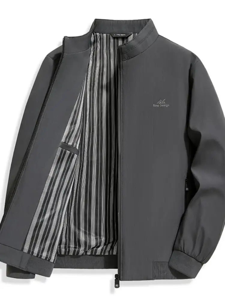Men’s Plus Size Zip Up Long Sleeve Jacket